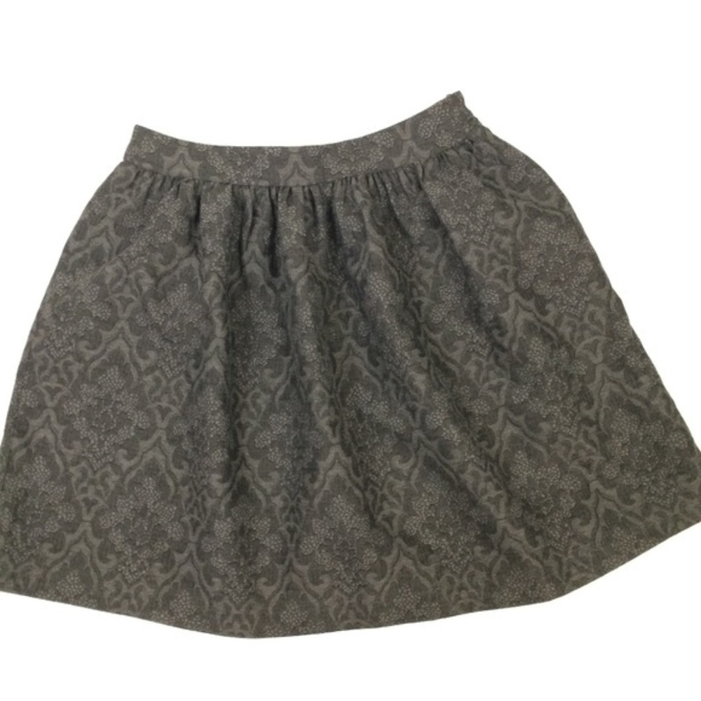 Zara Gray Party Skater Skirt w Pockets XS